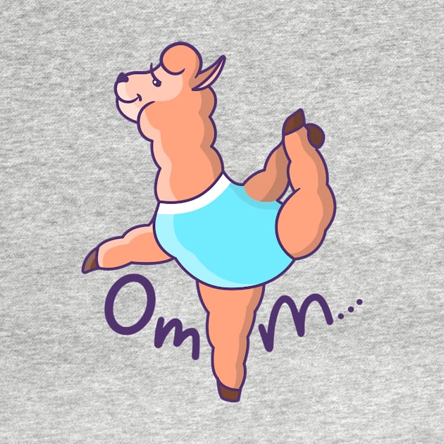 Cute Llama Yoga Om by mchda